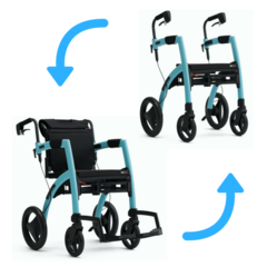 rollator en rolstoel ineen