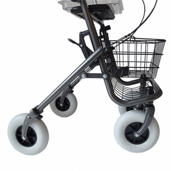 Goedkoopste rollator van Nederland. Compleet met dienblad, mandje &amp; stokhouder